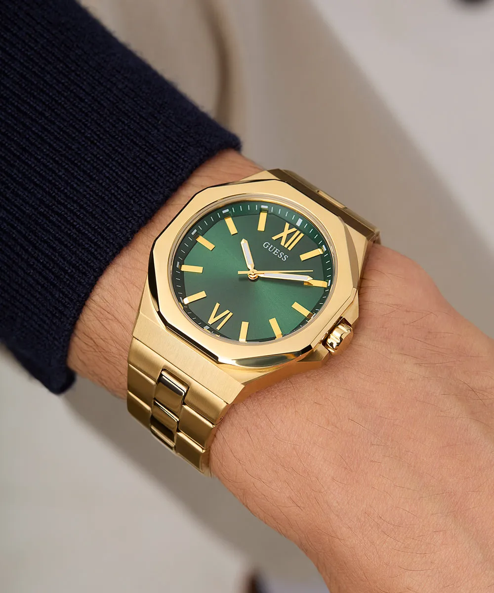 Guess Mens Gold Watches GUESS Mens Gold Tone Analog Watch