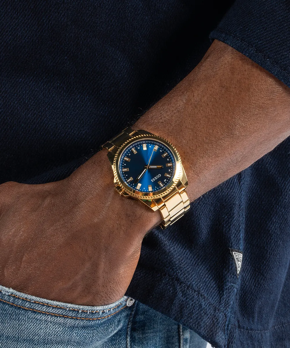 Guess Mens Gold Watches GUESS Mens Gold Tone Analog Watch