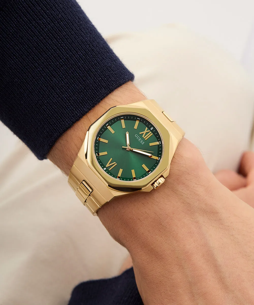 Guess Mens Gold Watches GUESS Mens Gold Tone Analog Watch