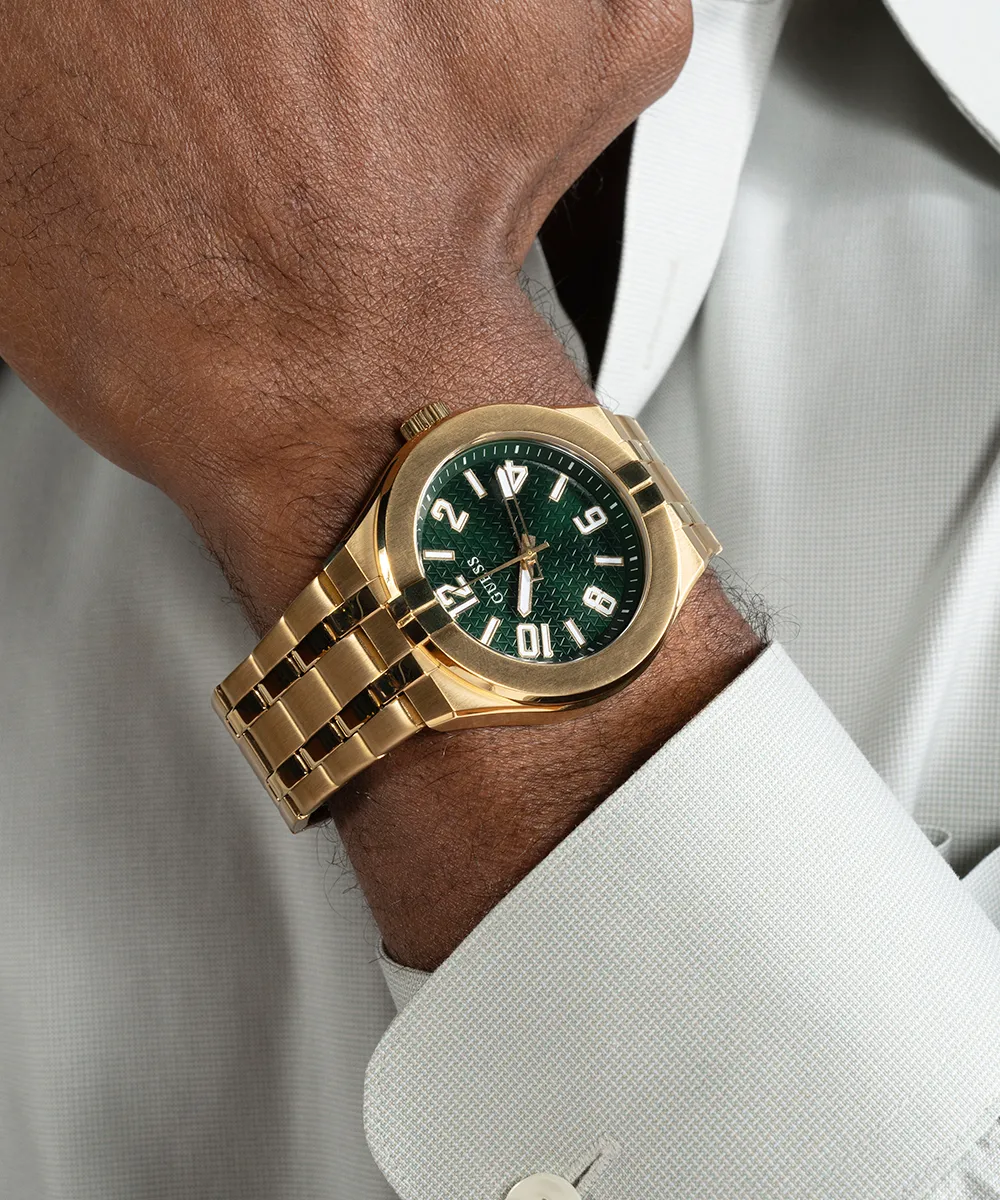 Guess Mens Gold Watches GUESS Mens Gold Tone Analog Watch