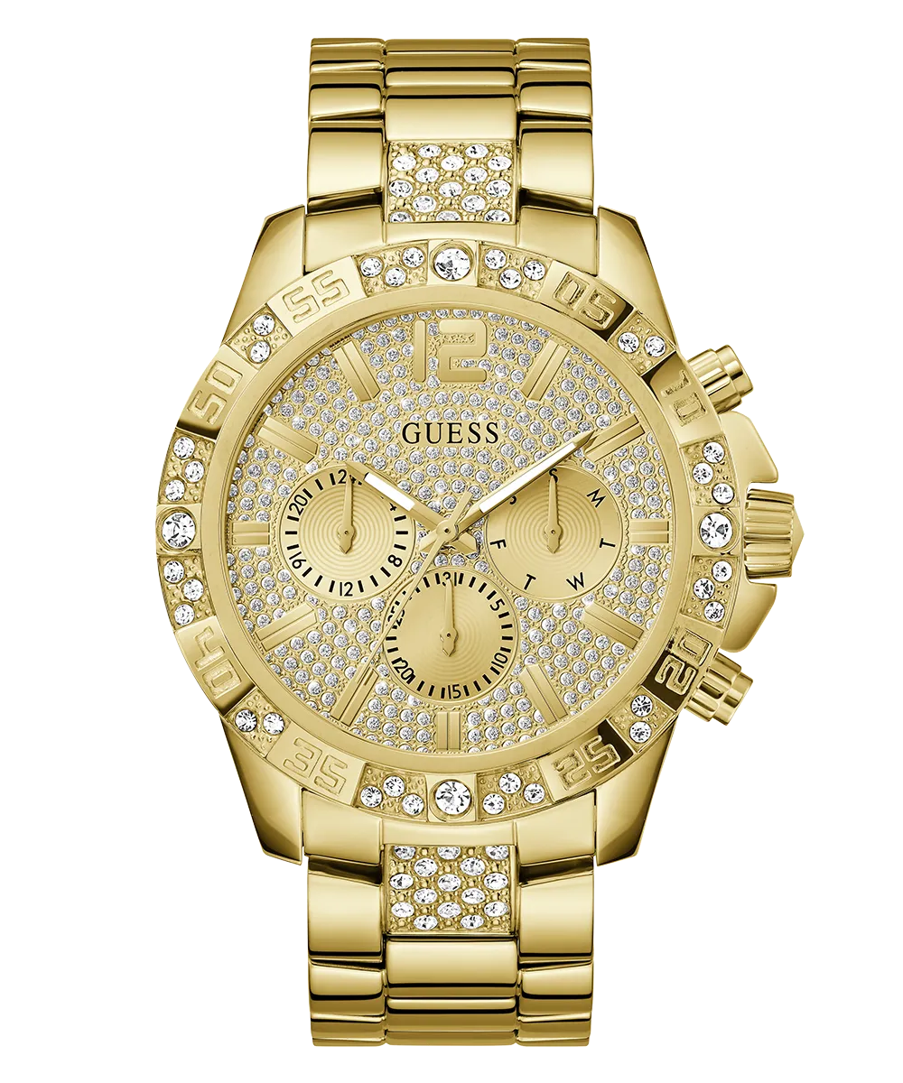 Guess Mens Gold Watches GUESS Mens Gold Tone Multi-function Watch