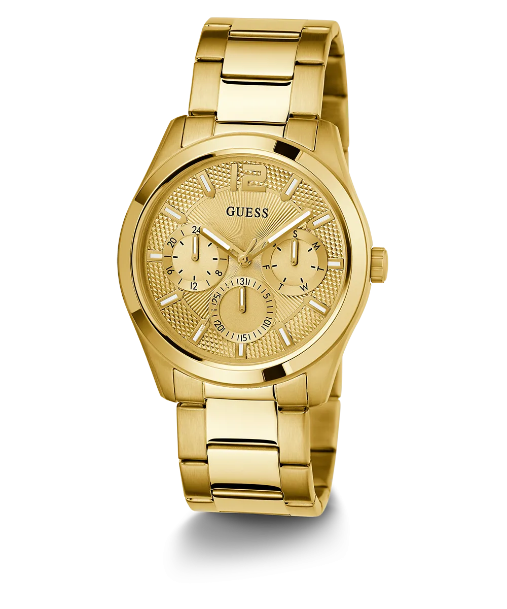 Guess Mens Gold Watches GUESS Mens Gold Tone Multi-function Watch