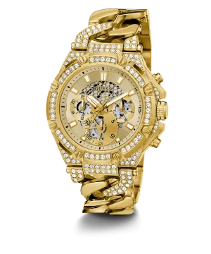 Guess Mens Gold Watches GUESS Mens Gold Tone Multi-function Watch
