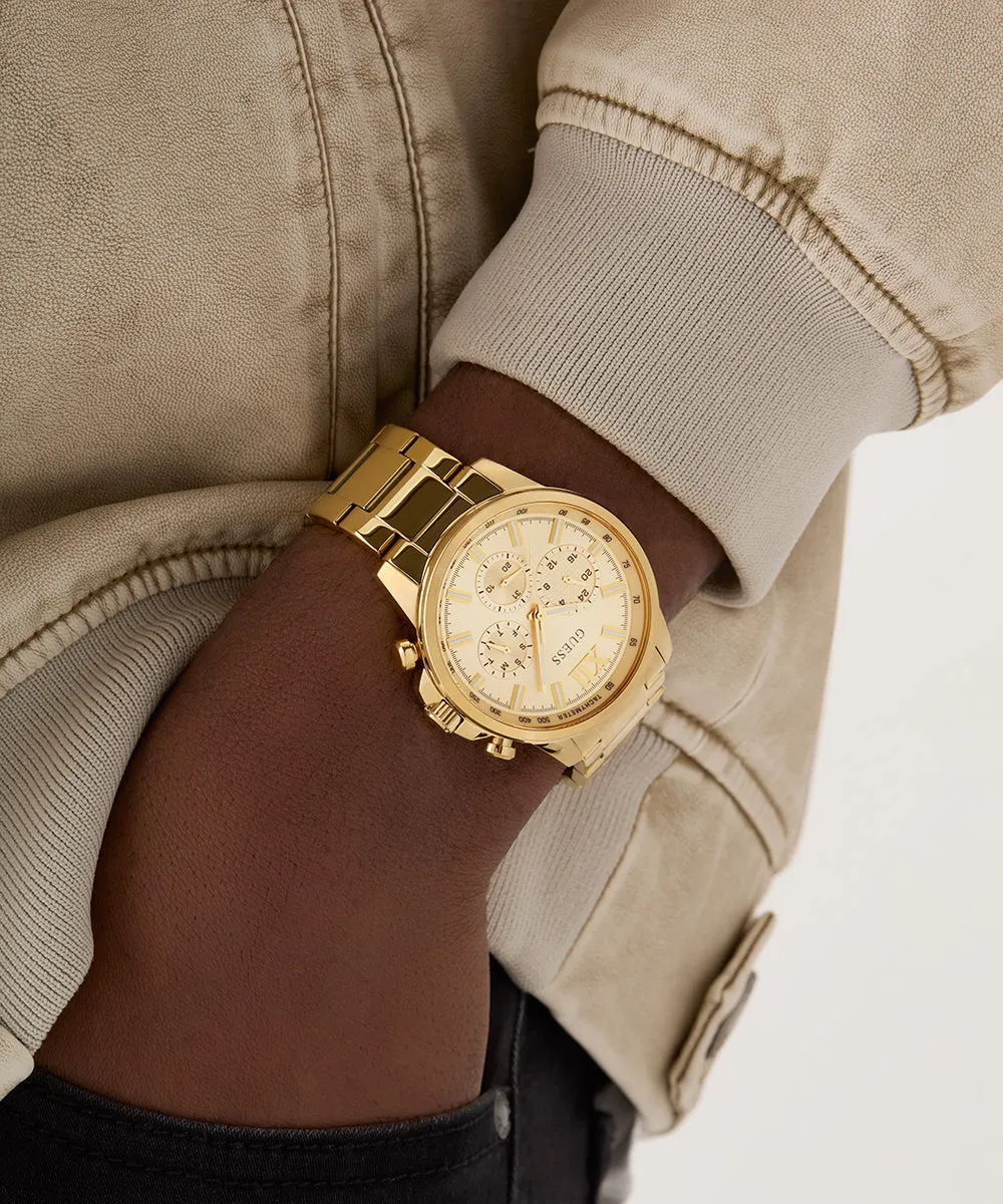 Guess Mens Gold Watches GUESS Mens Gold Tone Multi-function Watch
