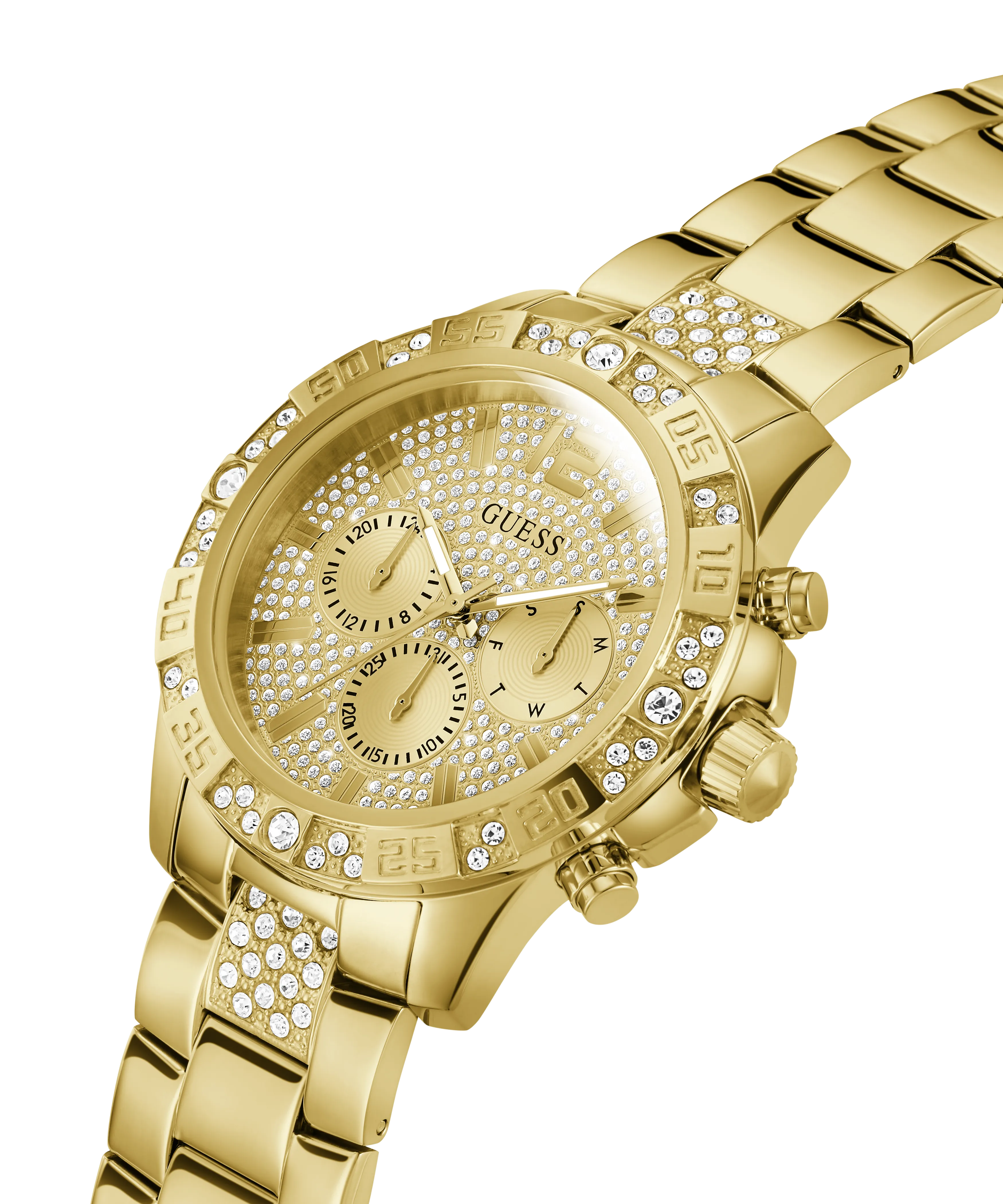 Guess Mens Gold Watches GUESS Mens Gold Tone Multi-function Watch