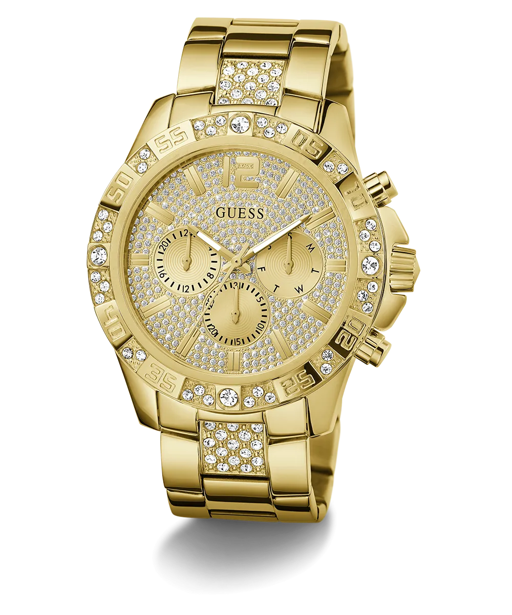 Guess Mens Gold Watches GUESS Mens Gold Tone Multi-function Watch