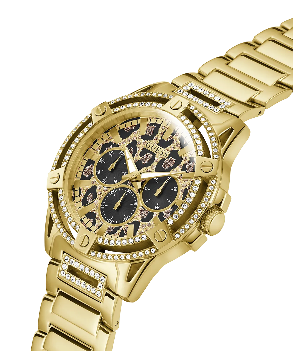 Guess Mens Gold Watches GUESS Mens Gold Tone Multi-function Watch