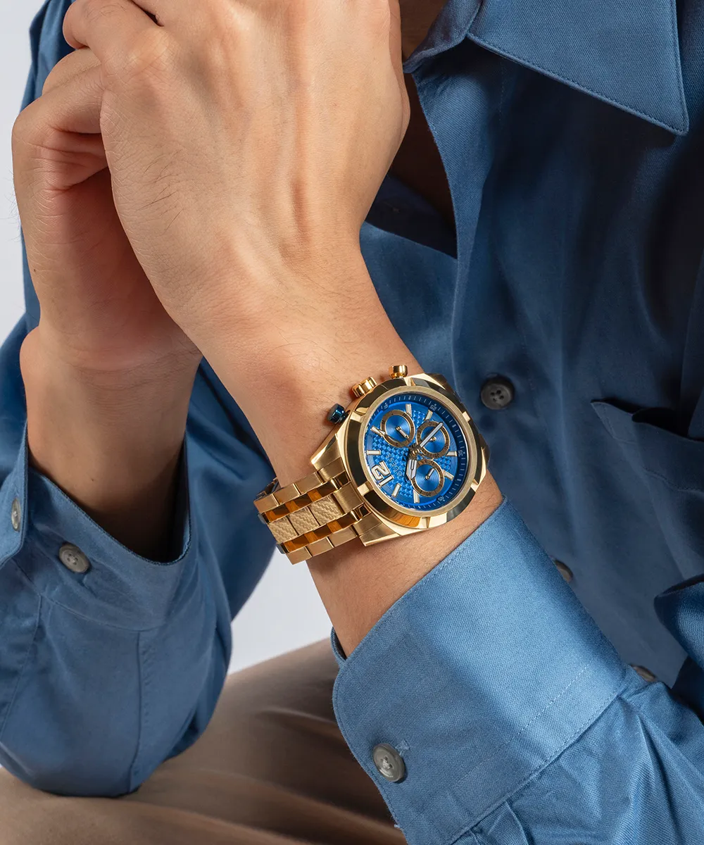 Guess Mens Gold Watches GUESS Mens Gold Tone Multi-function Watch
