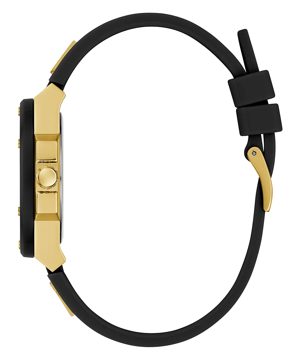 Guess Womens Silicone Watches GUESS Ladies Black 2-Tone Analog Watch