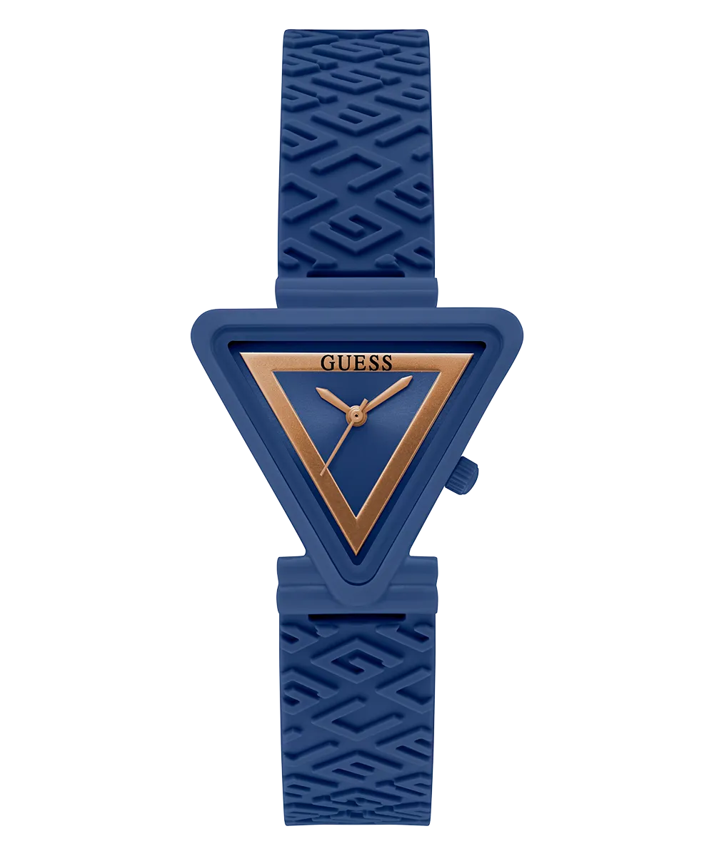 Guess Womens Silicone Watches GUESS Ladies Blue Analog Watch
