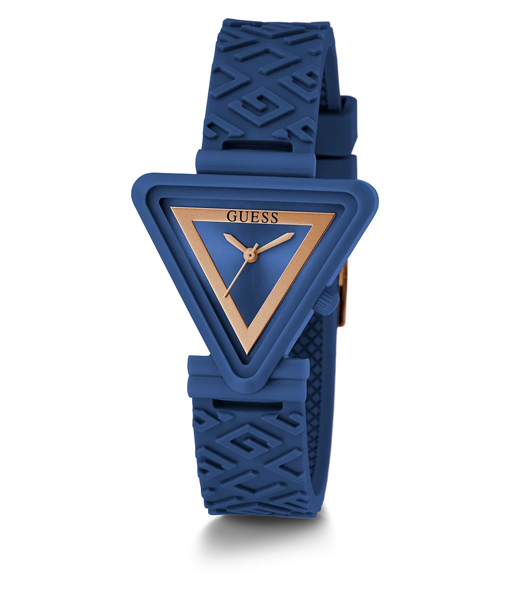 Guess Womens Silicone Watches GUESS Ladies Blue Analog Watch