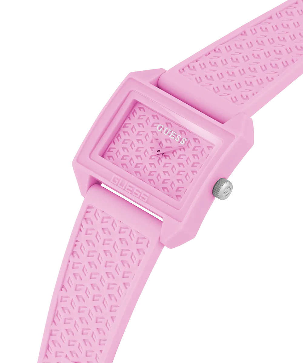 Guess Womens Silicone Watches GUESS Ladies Pink Analog Watch