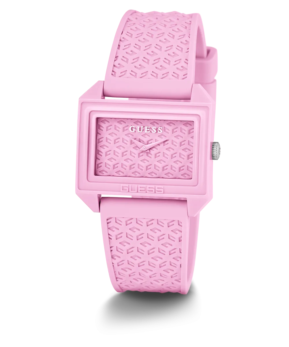 Guess Womens Silicone Watches GUESS Ladies Pink Analog Watch