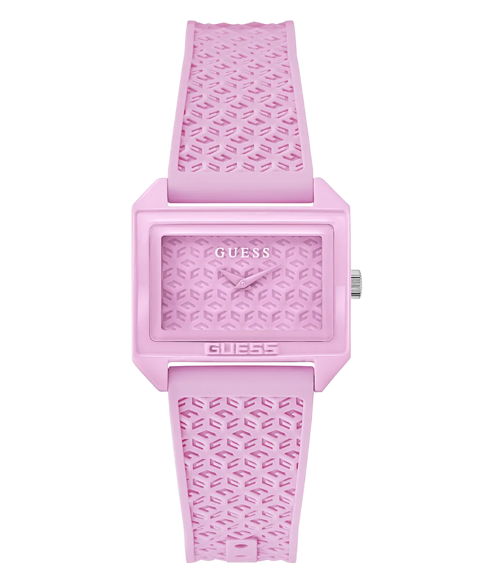 Guess Womens Silicone Watches GUESS Ladies Pink Analog Watch