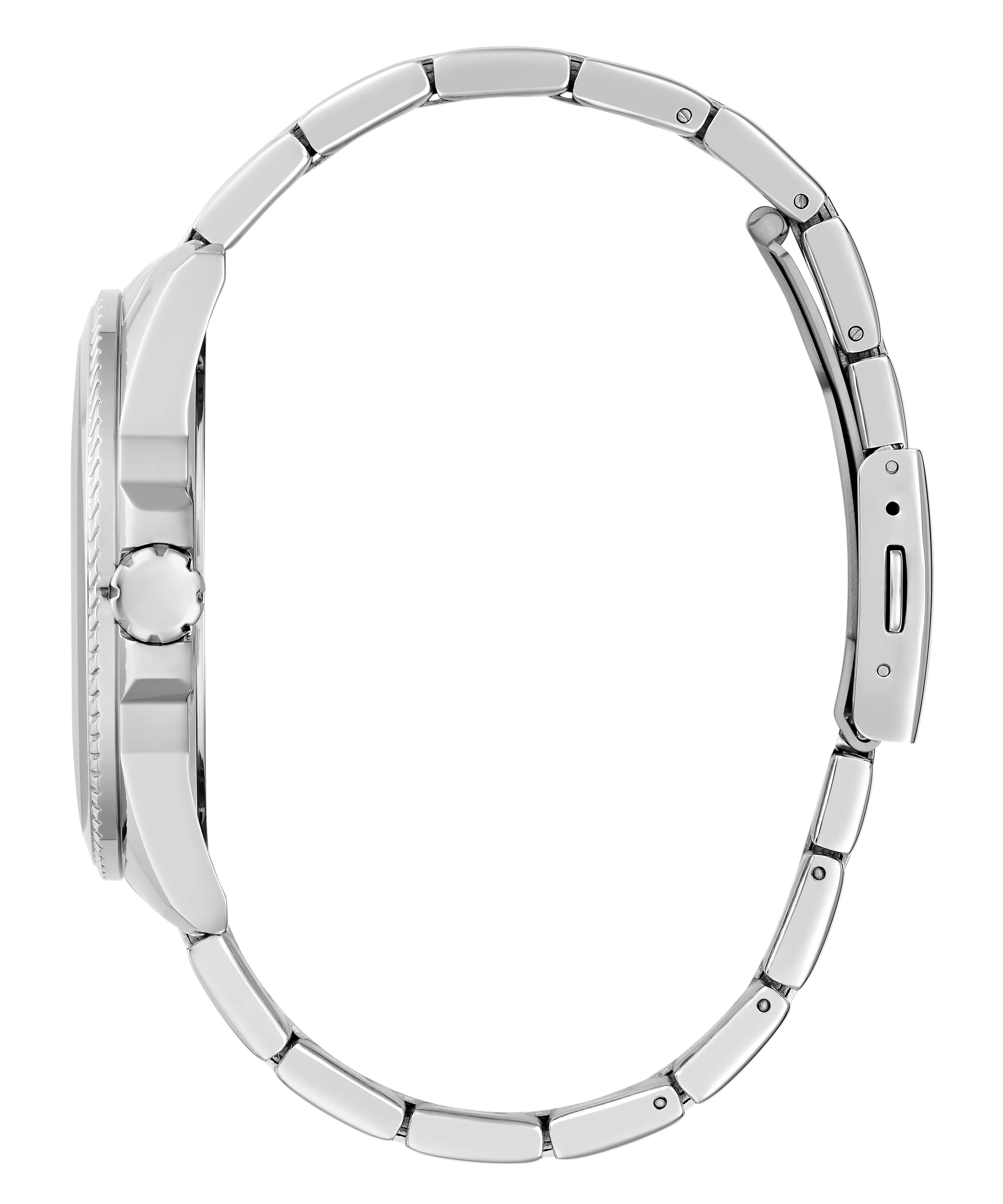 Guess Womens/Mens Silver Watches GUESS Mens Silver Tone Analog Watch Box Set