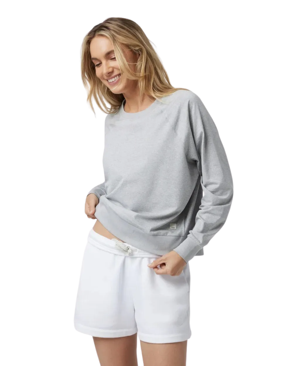 Halo Long Sleeve T-Shirt in Pale Grey Heather