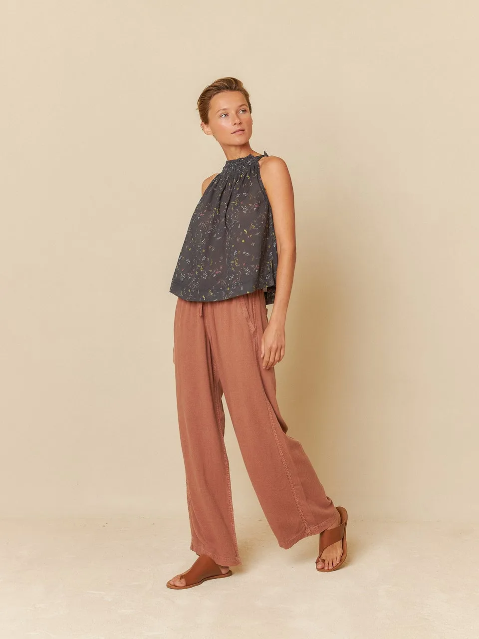 Halter Collar Top Ad151 Carbon