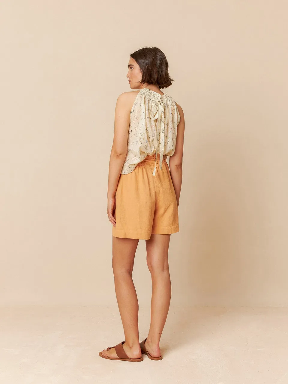 Halter Collar Top Ad151 Vainilla