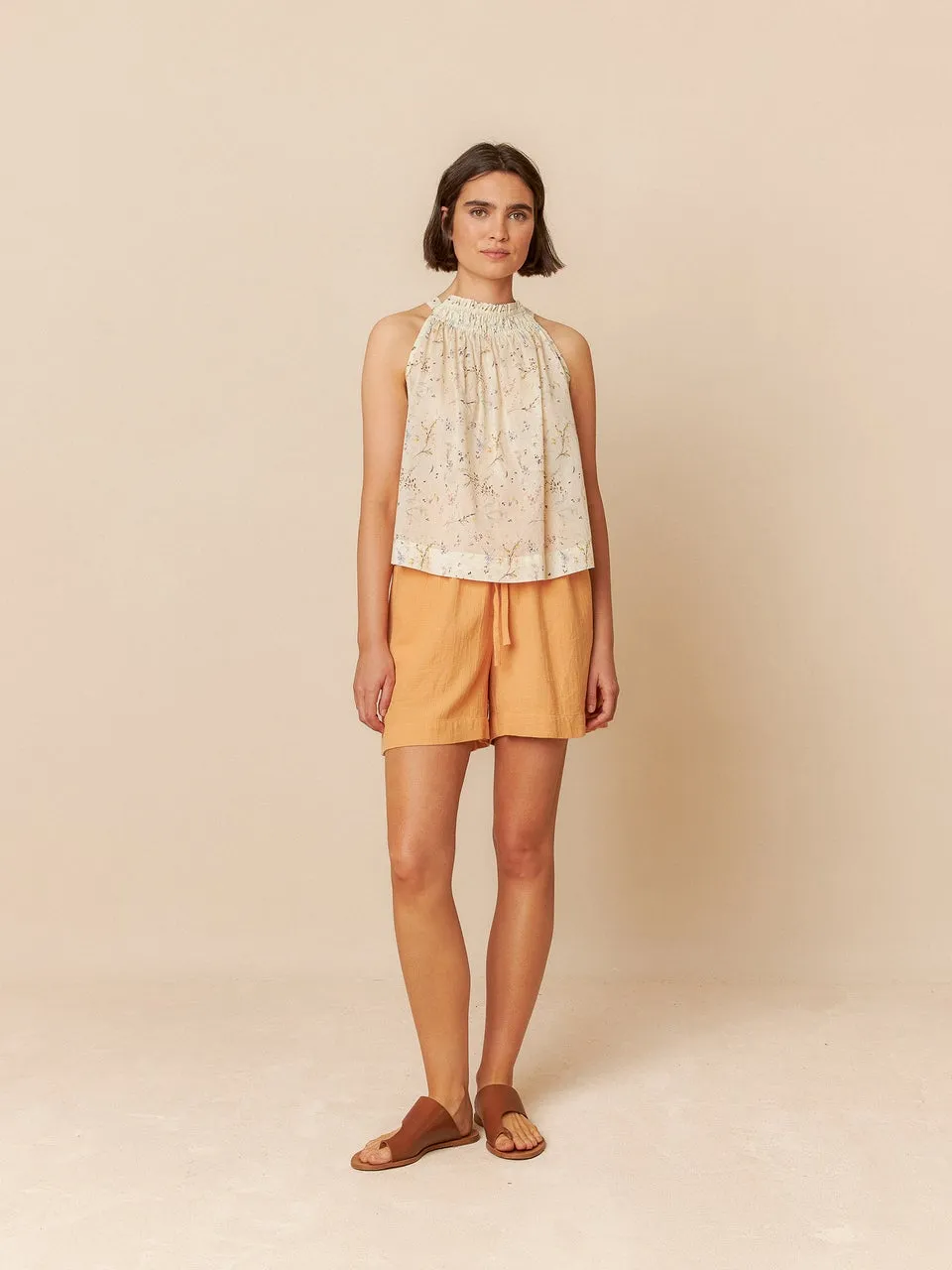 Halter Collar Top Ad151 Vainilla