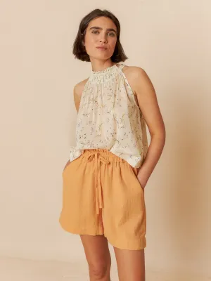 Halter Collar Top Ad151 Vainilla