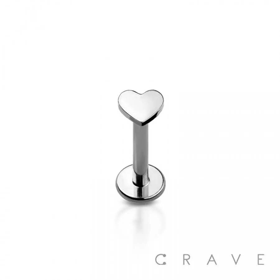 HEART IMPLANT GRADE TITANIUM THREADLESS PUSH IN LABRET