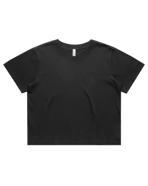 Heavy Faded Crop T-Shirt in Faded Black
