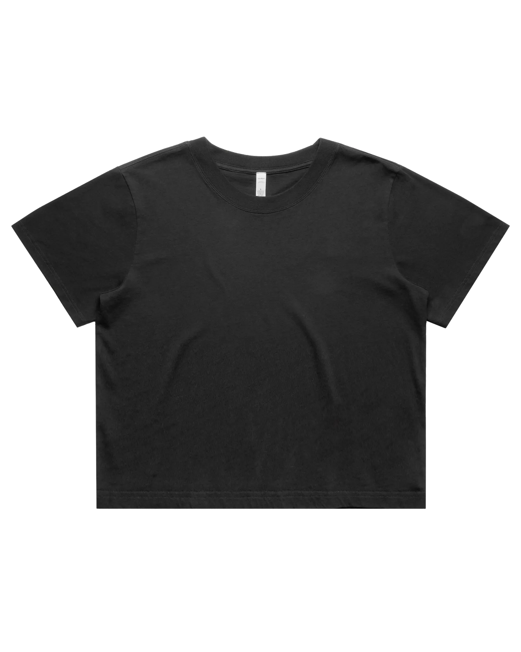Heavy Faded Crop T-Shirt in Faded Black