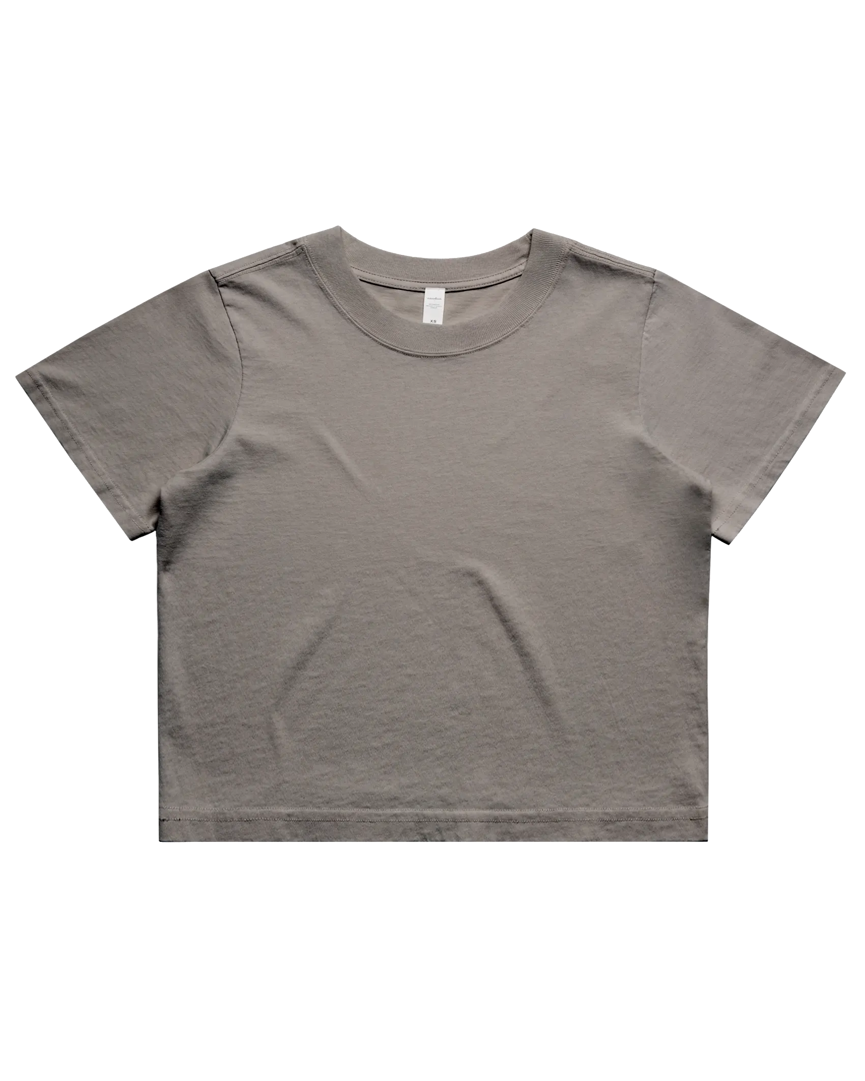 Heavy Faded Crop T-Shirt in Faded Grey