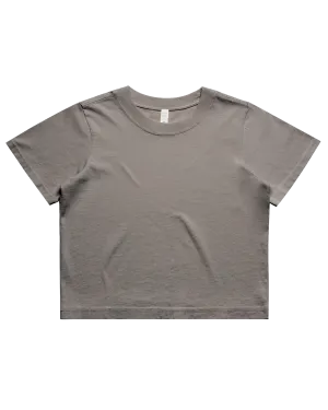 Heavy Faded Crop T-Shirt in Faded Grey
