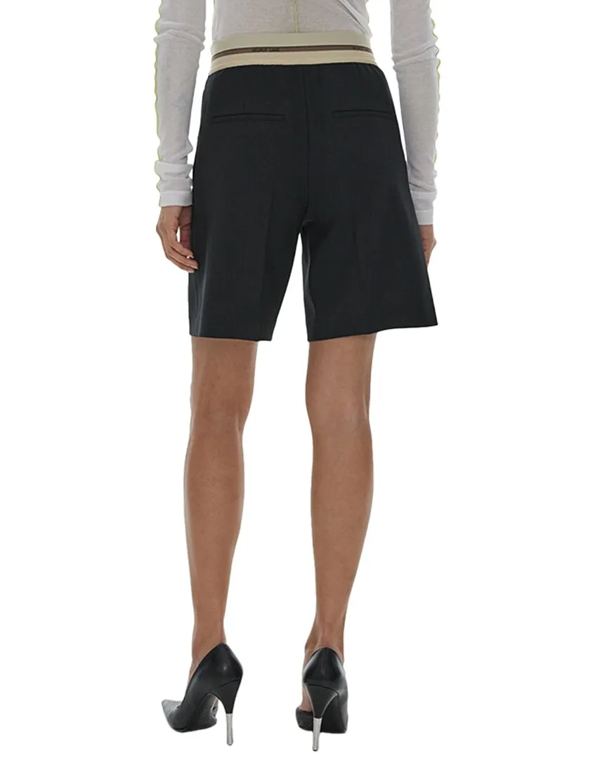 Helmut Lang Relaxed Fit Pull On Wool Short
