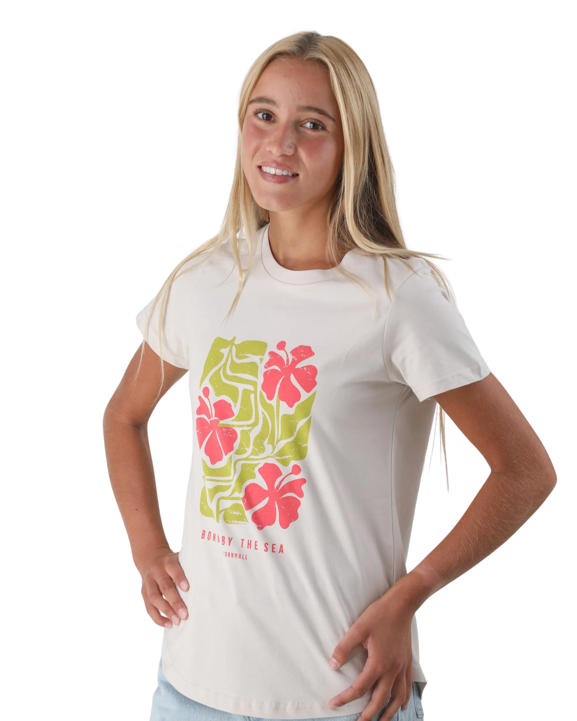 Hibiscus T-Shirt in Bone