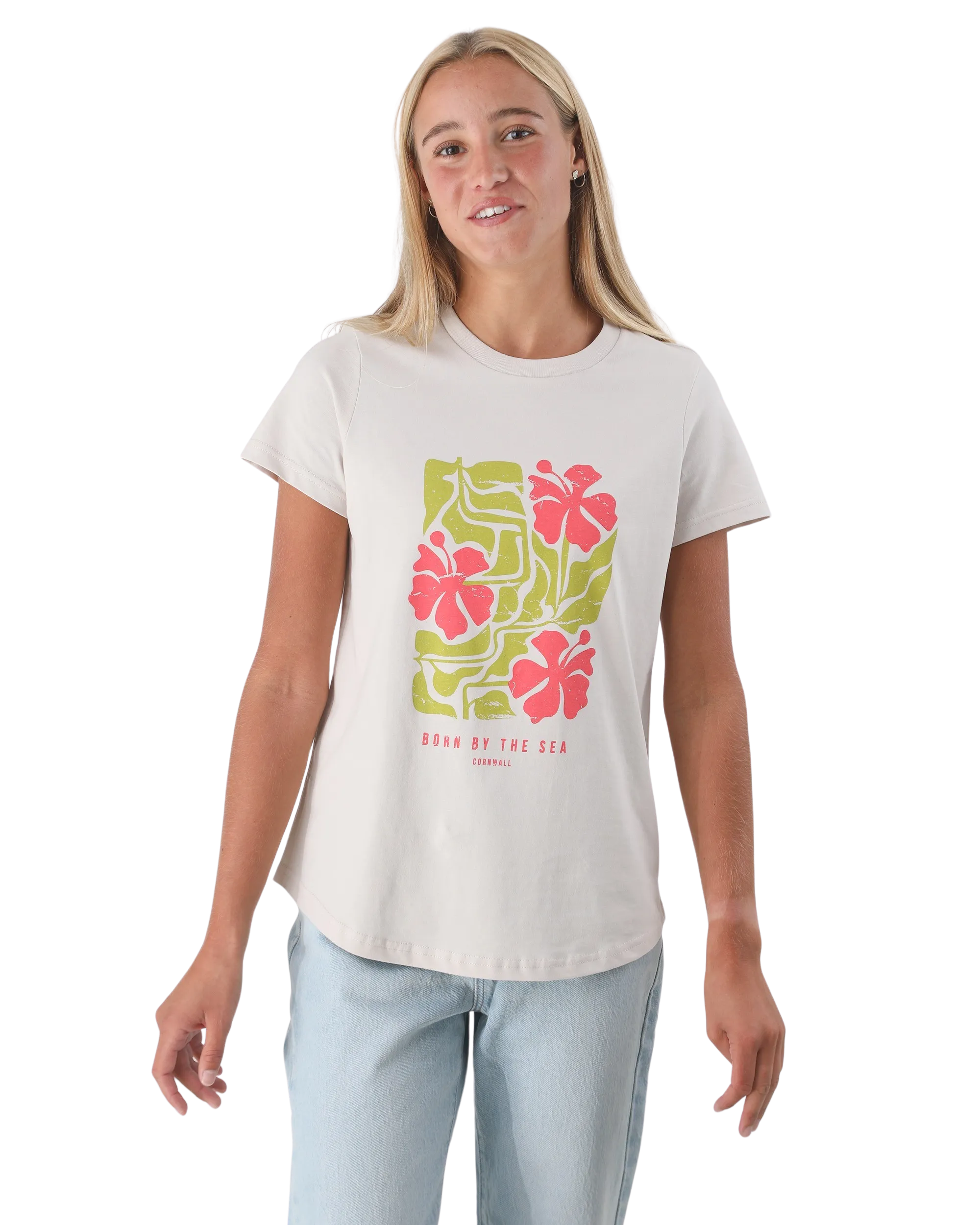 Hibiscus T-Shirt in Bone