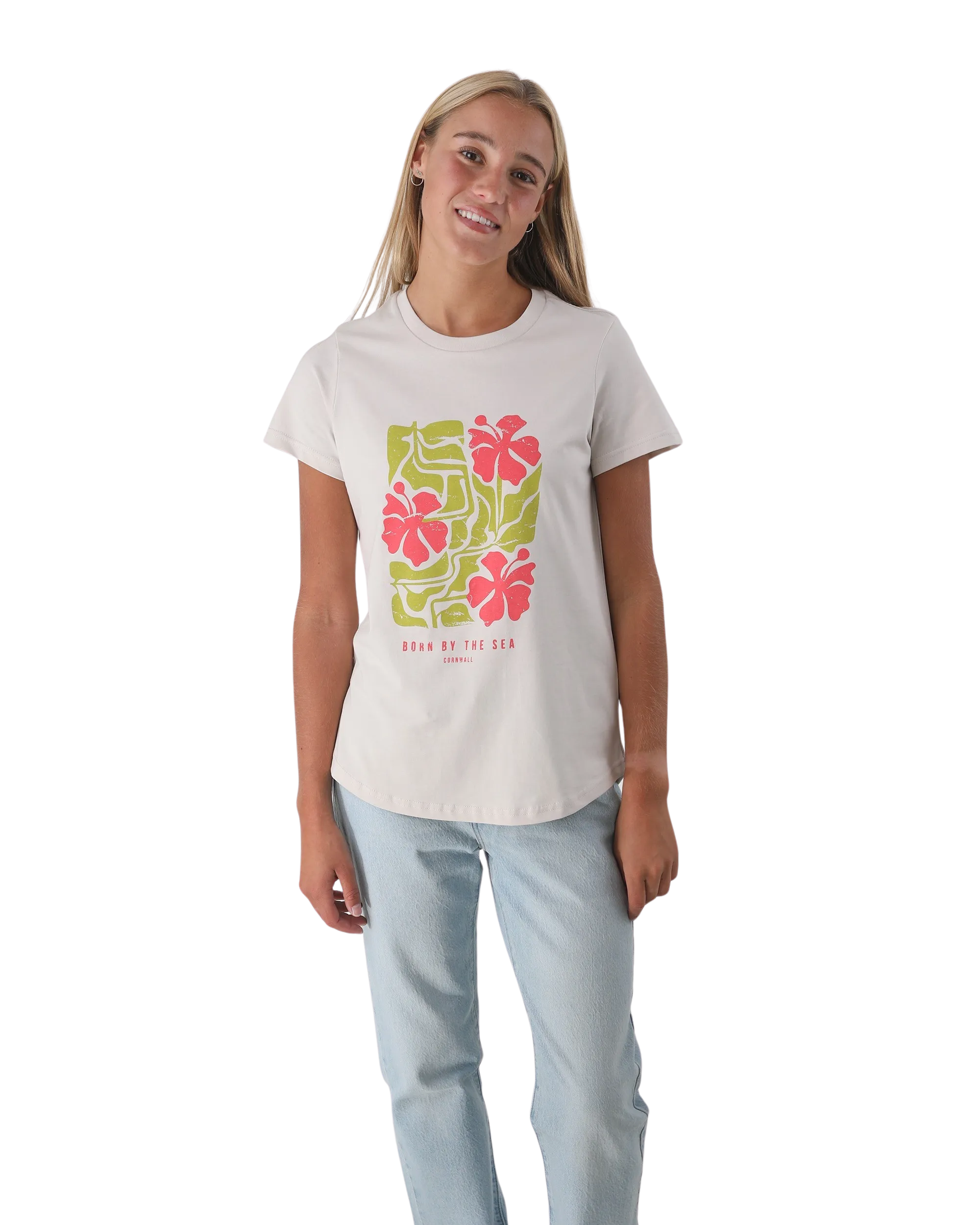 Hibiscus T-Shirt in Bone
