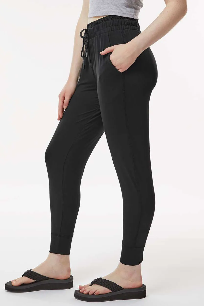 Holloway Womens Eco Revive Ventura Moisture Wicking Jogger Sweatpants w/ Pockets - Black