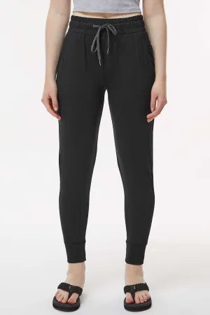 Holloway Womens Eco Revive Ventura Moisture Wicking Jogger Sweatpants w/ Pockets - Black