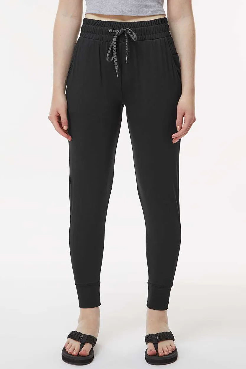 Holloway Womens Eco Revive Ventura Moisture Wicking Jogger Sweatpants w/ Pockets - Black