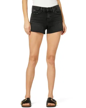 HUDSON Jeans Gemma Mid-Rise Short Jet Black Jean