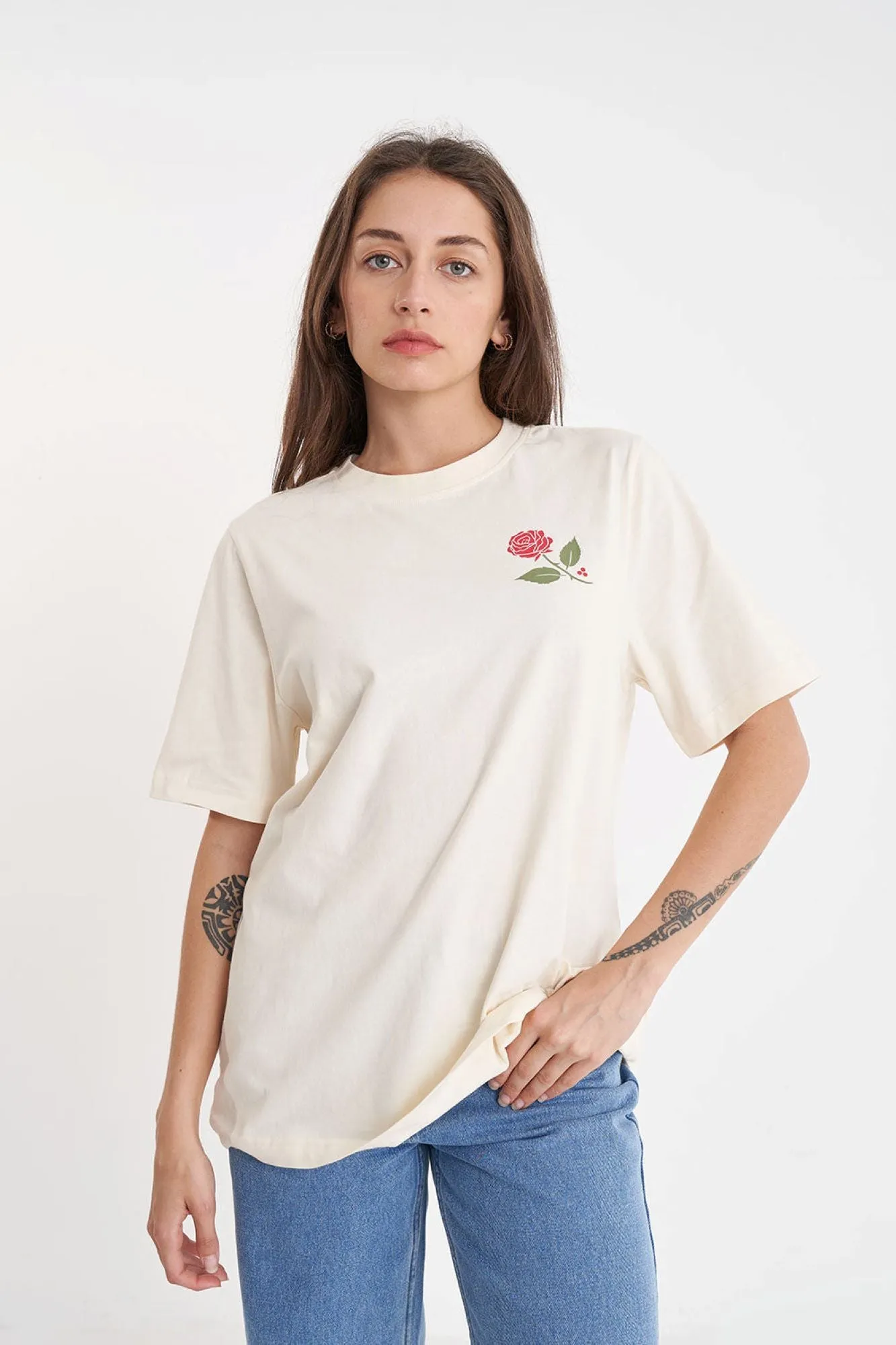 Huffer Relax Tee 190/Frame Ecru