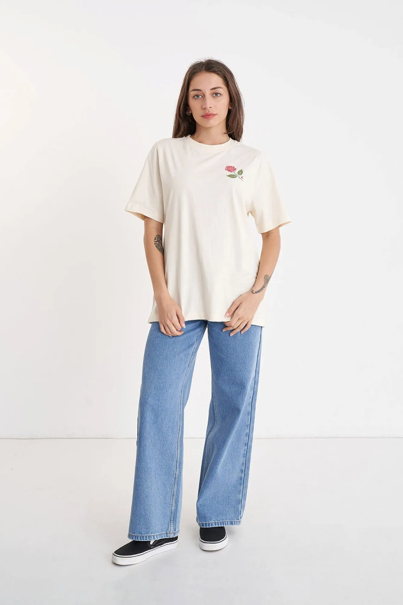 Huffer Relax Tee 190/Frame Ecru