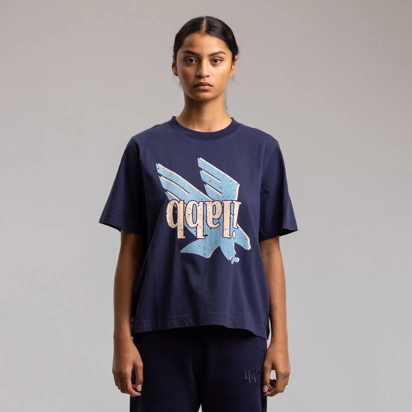Ilabb Racing Bird Heritage Block Tee Washed Navy