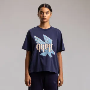 Ilabb Racing Bird Heritage Block Tee Washed Navy