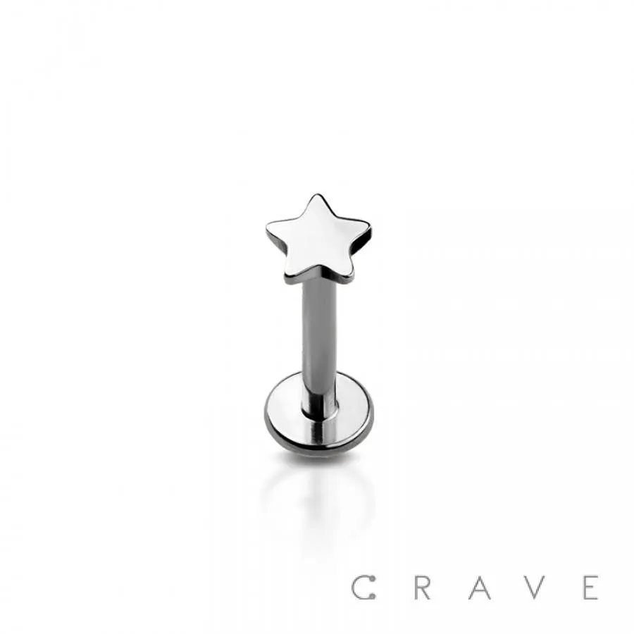 IMPLANT GRADE TITANIUM THREADLESS PUSH IN STAR LABRET
