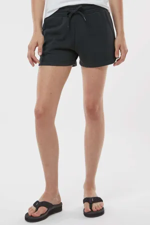 Independent Trading Company Womens California Wave Wash Fleece Shorts w/ Pockets - Black
