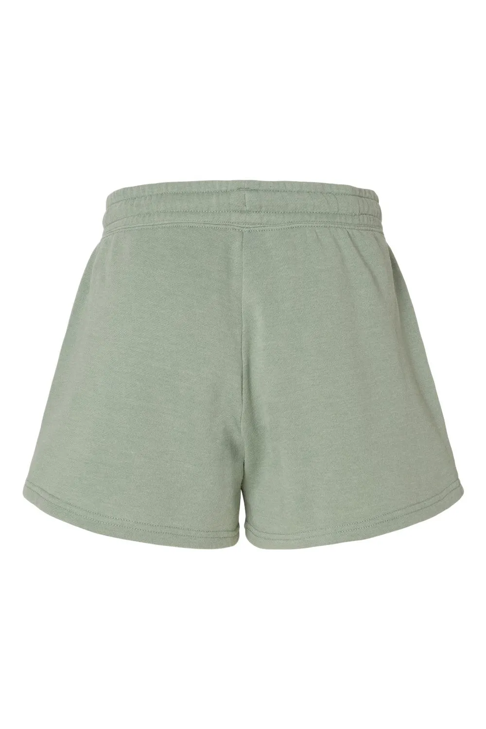 Independent Trading Company Womens California Wave Wash Fleece Shorts w/ Pockets - Sage Green