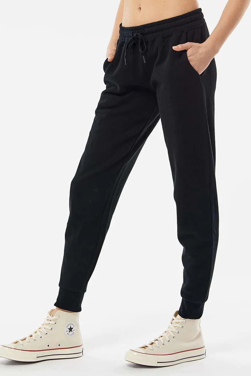 Independent Trading Company Womens California Wave Wash Sweatpants w/ Pockets - Black