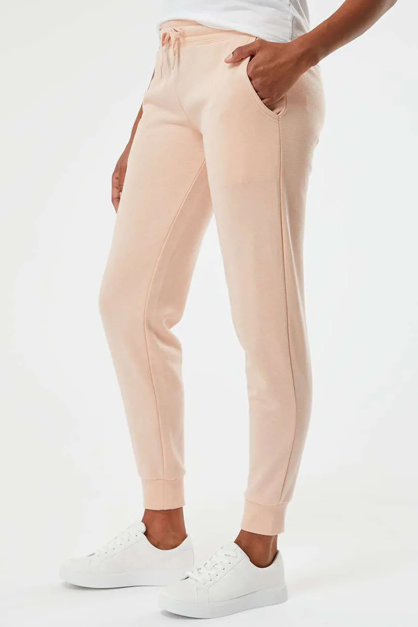 Independent Trading Company Womens California Wave Wash Sweatpants w/ Pockets - Blush Pink