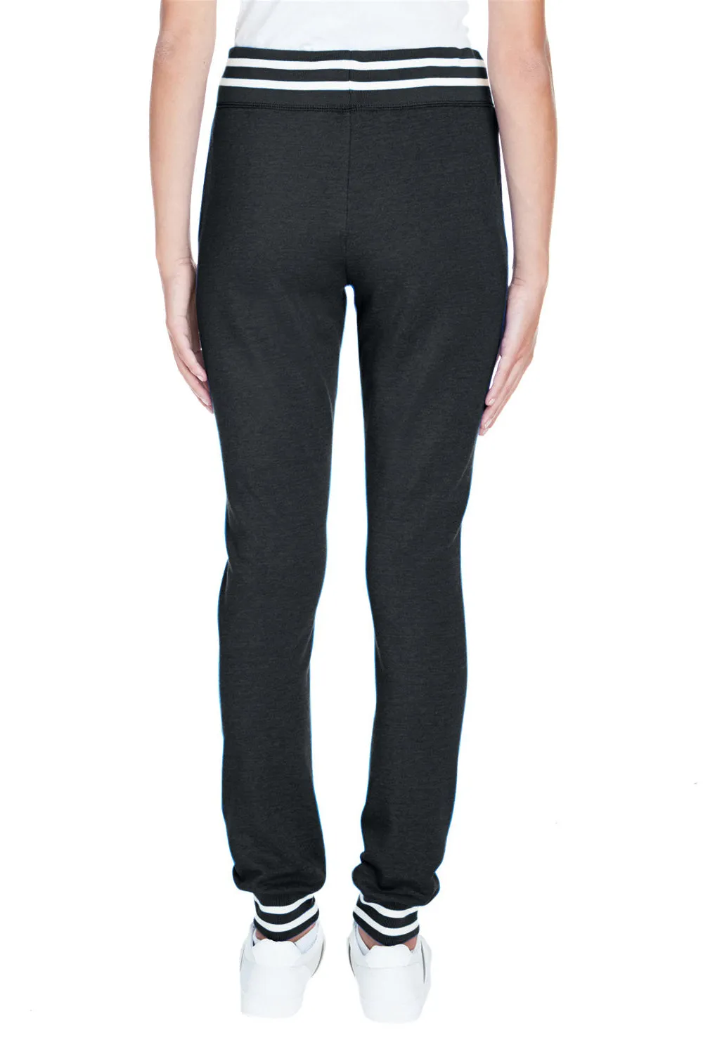 J America Womens Relay Jogger Sweatpants w/ Pockets - Black