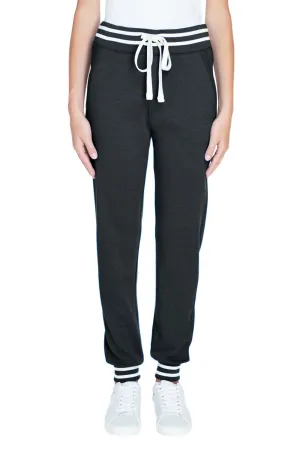 J America Womens Relay Jogger Sweatpants w/ Pockets - Black