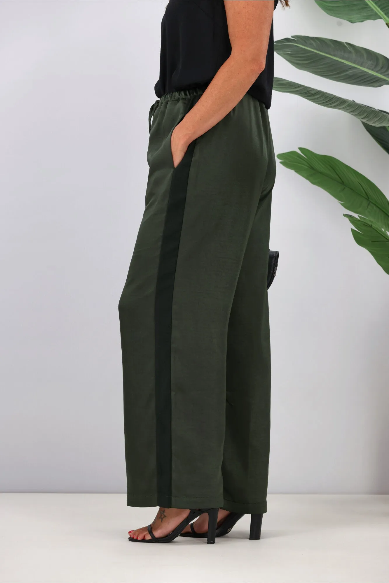 Jane James Nina Sateen Pant Forest Green