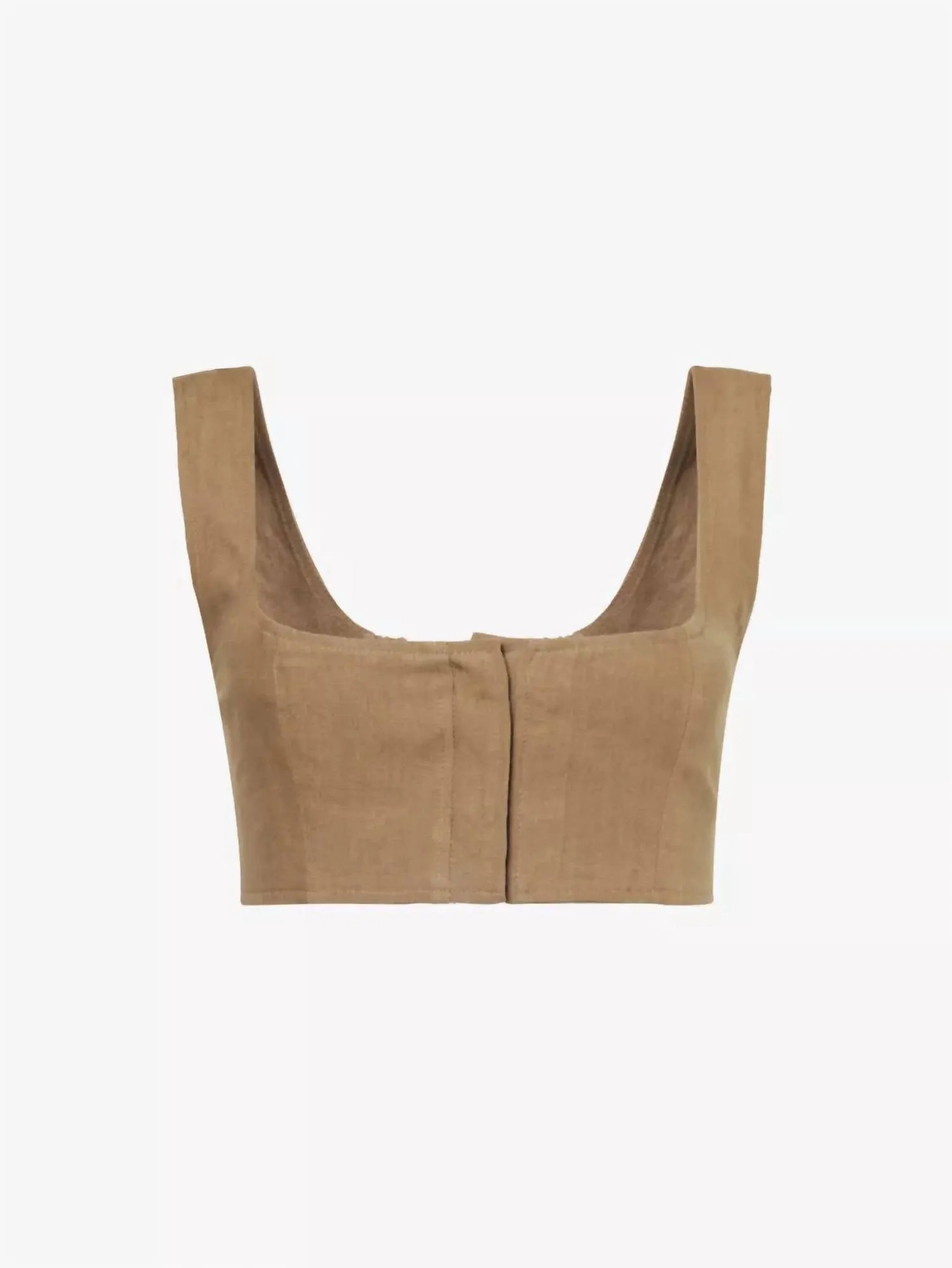 Jirja Linen Bralette In Tabacco